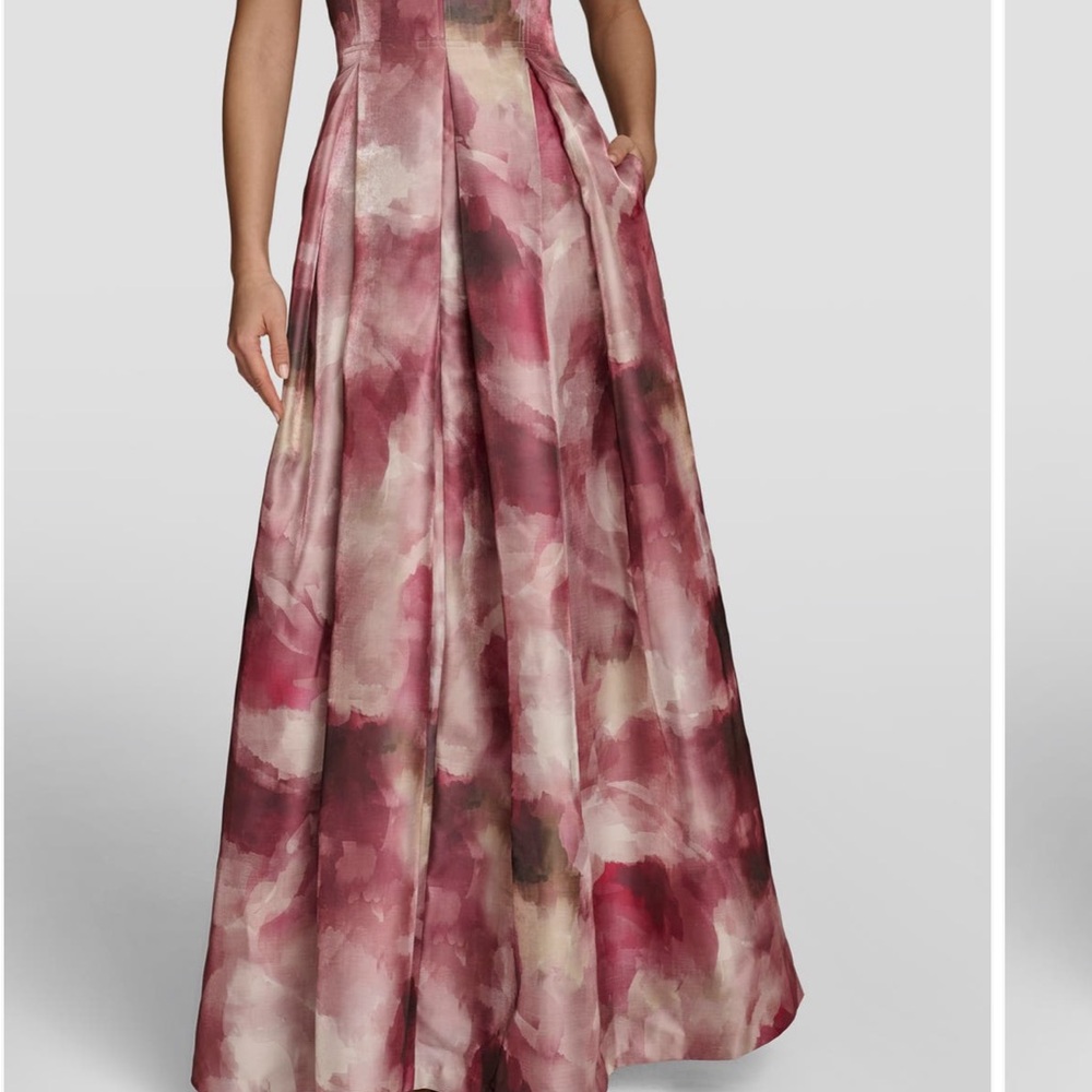 Donna Karan Red A-Line Maxi Skirt Cocktail